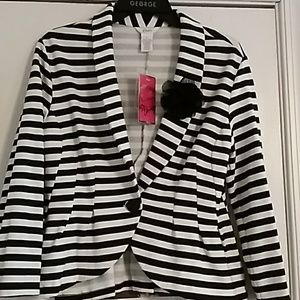 Candie's Jacket Winter white w/black flower